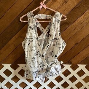 Citi Clothing shopping European girl wrap halter top size 16